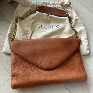 J. Crew Tan Leather Women's envelope Bag